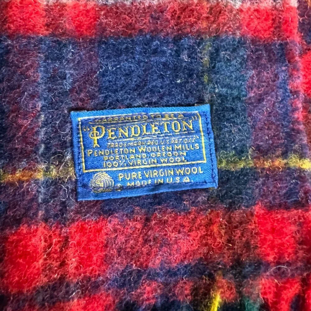 Vintage Pendleton 100% Virgin Wool Blanket Throw 52